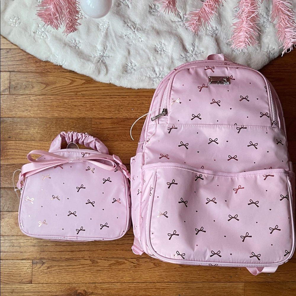 Madden Girl Pink Backpack with Bow Accents - Picture 7 of 7